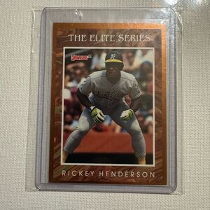 Donruss Rickey Henderson Elite Series Card - Orange and Gray 5017/10000 mint